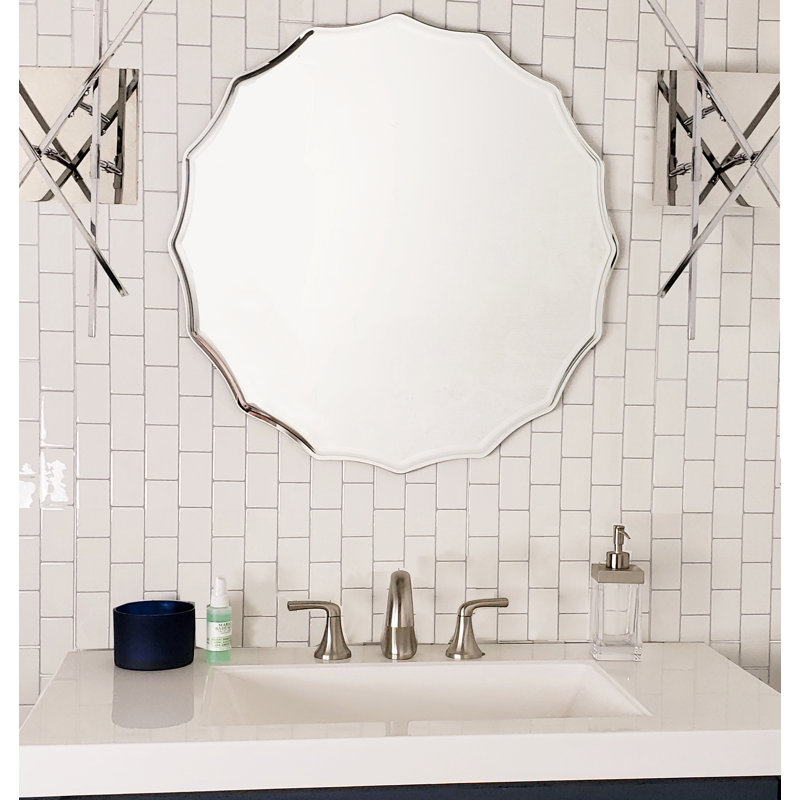 Orren Ellis Sanfra Modern Frameless Bathroom / Vanity Mirror & Reviews ...